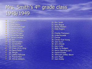 Mrs. Smiths 4th grade class 1948-49